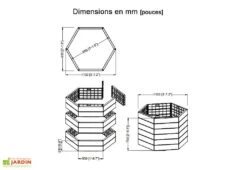 Garantia Carré Potager Empilable En Polypropylène Ergo 110 Cm (Lot De 2) -Abriet Mobilier Soldes Boutique carre potager ergo polypropylene garantia imitation bois 4