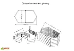 Garantia Carré Potager Empilable En Polypropylène Ergo 160 Cm (Lot De 2) 6 Garantia Carré Potager Empilable En Polypropylène Ergo 160 Cm (Lot De 2) -Abriet Mobilier Soldes Boutique carre potager ergo polypropylene garantia imitation bois extension 3
