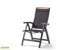 Chaise Jardin Catena Anthracite, Alu+Teck, Pliable 6 Positions (lot 6)