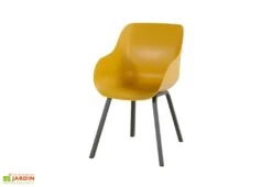 Chaise De Jardin Aluminium Et Résine Sophie Element Organic (Lot De 2) -Abriet Mobilier Soldes Boutique chaise jardin aluminium resine sophie element organic 3