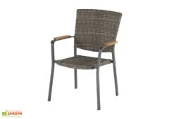 Chaise De Jardin Empilable En Aluminium Et Résine Sintra