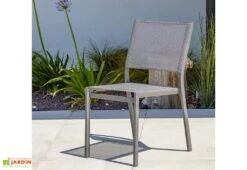 Chaise De Jardin Empilable En Aluminium Et Textilène Stockholm