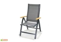 Chaise De Jardin Pliante En Aluminium Et Polyester Angela Deluxe