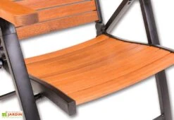 Chaise De Jardin Pliante En Bois D’Eucalyptus Et Aluminium Flamingo 7 Chaise De Jardin Pliante En Bois D’Eucalyptus Et Aluminium Flamingo -Abriet Mobilier Soldes Boutique chaise jardin pliante bois eucalyptus aluminium flamingo 1