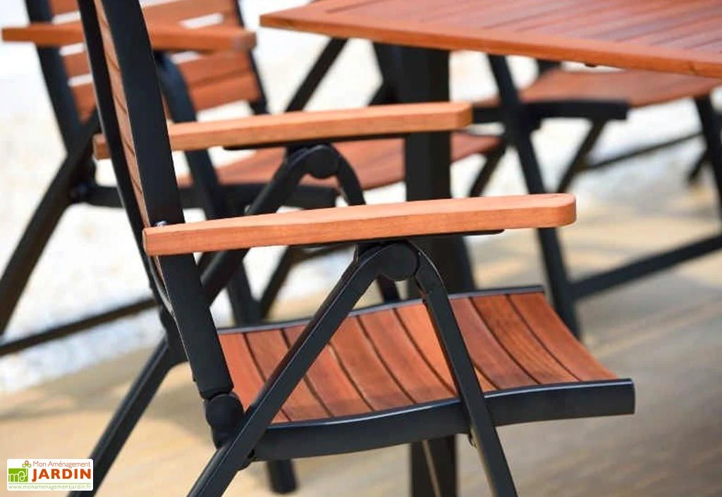 Chaise De Jardin Pliante En Bois D’Eucalyptus Et Aluminium Flamingo 3 Chaise De Jardin Pliante En Bois D’Eucalyptus Et Aluminium Flamingo – Image 3