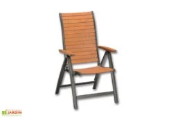 Chaise De Jardin Pliante En Bois D’Eucalyptus Et Aluminium Flamingo