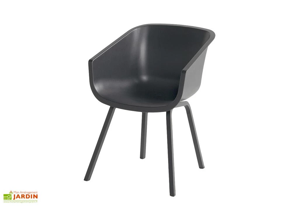 Chaise De Jardin En Résine Et Aluminium Amalia (lot De 2) 2 Chaise De Jardin En Résine Et Aluminium Amalia (lot De 2) – Image 2