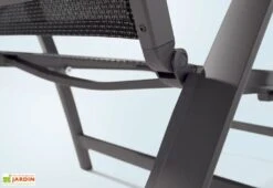 Bain De Soleil Alu, Teck Et Textilux Catena Anthracite (lot De 2) -Abriet Mobilier Soldes Boutique chaise longue catena noire