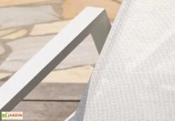 Chaise Longue En Aluminium Et Textilène Ibiza -Abriet Mobilier Soldes Boutique chaise longue roulette alu blanc 1