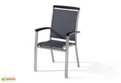 Chaise De Jardin Alu Et Textilux Empilable Royal (lot De 6)