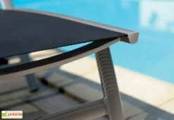 Chaise De Jardin Alu Et Textilux Empilable Trento Gris Graphite (lot De 6) -Abriet Mobilier Soldes Boutique chaise trento noire 1 1