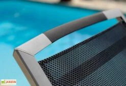 Chaise De Jardin Alu Pliable 6 Positions Trento Gris Graphite (lot De 6) -Abriet Mobilier Soldes Boutique chaise trento noire 2