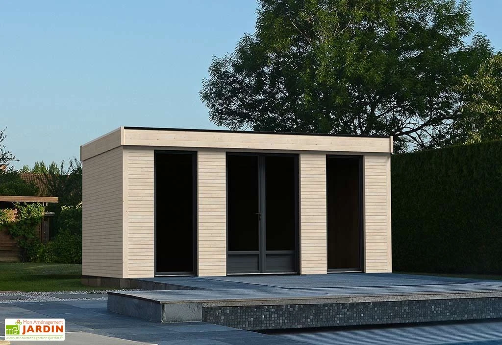 Chalet En Bois Habitable Isolé 90 Mm Double Vitrage Toit Plat 15 M² 2 Chalet En Bois Habitable Isolé 90 Mm Double Vitrage Toit Plat 15 M² – Image 2