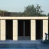 Chalet En Bois Habitable Isolé 90 Mm Double Vitrage Toit Plat 15 M²