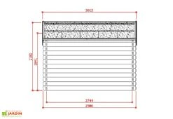 Solid Abri De Jardin P88904 28mm (388x298) -Abriet Mobilier Soldes Boutique chalet de jardin bois brut p88904 10m2