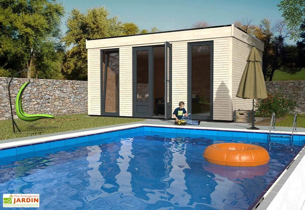 Chalet En Bois Habitable Isolé 90 Mm Double Vitrage Toit Plat 15 M² 4 Chalet En Bois Habitable Isolé 90 Mm Double Vitrage Toit Plat 15 M² – Image 4