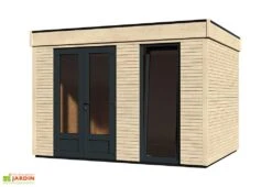 Chalet En Bois Habitable Isolé 90 Mm Double Vitrage Toit Plat 9 M² -Abriet Mobilier Soldes Boutique chalet en bois habitable 2