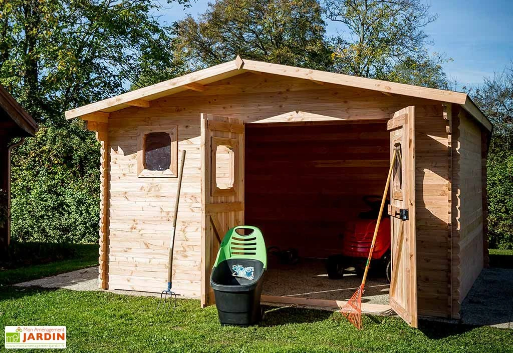 Abri De Jardin En Bois Douglas 28 Mm – 14,85 M² : 4,22 X 3,52 M 1 Abri De Jardin En Bois Douglas 28 Mm – 14,85 M² : 4,22 X 3,52 M