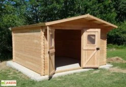 Abri De Jardin En Bois Douglas 28 Mm – 18,90 M² : 4,2 X 4,5 M -Abriet Mobilier Soldes Boutique chalet jardin abri bois remise 1