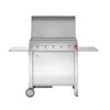 Plancha à Gaz En Inox Chef 80 (79 X 40 Cm) + Chariot Fermé Et Housse