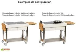 Chariot Pour Cuisine Extérieure Aluminium Et Teck ServeBoy Duo -Abriet Mobilier Soldes Boutique chariot teck aluminium cuisine exterieure indu plus servboy duo 4