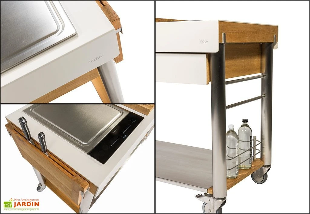 Chariot Pour Cuisine Extérieure Aluminium Et Teck ServeBoy Duo Unico 2 Chariot Pour Cuisine Extérieure Aluminium Et Teck ServeBoy Duo Unico – Image 2