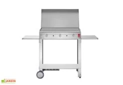 Plancha à Gaz En Inox Chef 80 (79 X 40 Cm) + Chariot Et Housse