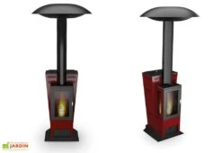 Parasol Chauffant à Pellets Vulcano Hotspot 14,8 KW + Diffuseur 6 Parasol Chauffant à Pellets Vulcano Hotspot 14,8 KW + Diffuseur -Abriet Mobilier Soldes Boutique chauffage exterieur parasol chauffant pellets 14kw 1