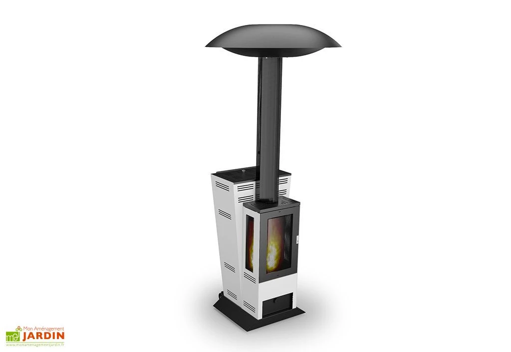 Parasol Chauffant à Pellets Vulcano Hotspot 14,8 KW + Diffuseur 1 Parasol Chauffant à Pellets Vulcano Hotspot 14,8 KW + Diffuseur