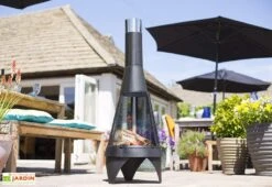 Cheminée Acier Mesh Colorado Medium -Abriet Mobilier Soldes Boutique cheminee exterieur contemporaine medium