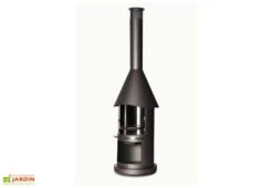 Cheminée D'Extérieur Barbecue Inox Gris 230cm