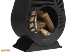 Cheminée Barbecue D'Extérieur Lima - 50 X 35 X 110 Cm -Abriet Mobilier Soldes Boutique cheminee four a pizza poele lima en acier motif feuille fabrication manuelle hauteur 108cm 2