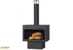 Cheminée De Jardin Arizona En Acier Noir