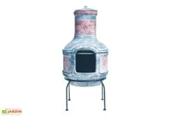 Cheminée Mexicaine Braséro En Argile Geometric Et Grille De Cuisson