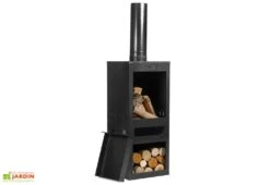 Cheminée D'Extérieur En Acier Rosa - 40 X 150 Cm