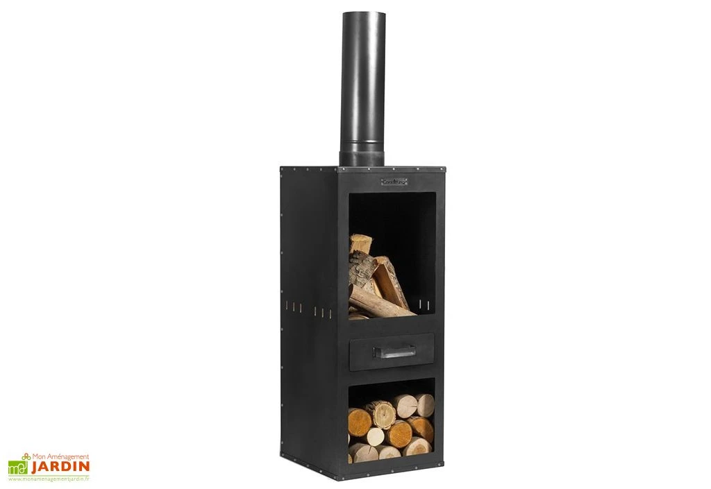 Cheminée D'Extérieur En Acier Rosa - 40 X 150 Cm 2 Cheminée D'Extérieur En Acier Rosa - 40 X 150 Cm – Image 2