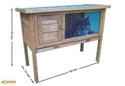Clapier En Bois FSC Pinou (92x45x70) -Abriet Mobilier Soldes Boutique clapier bois abri lapin pinou 37x84cm