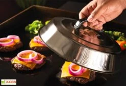 Blackstone Kit Hamburger Pour Plancha – 3 Pièces -Abriet Mobilier Soldes Boutique cloche steak hache pour plancha