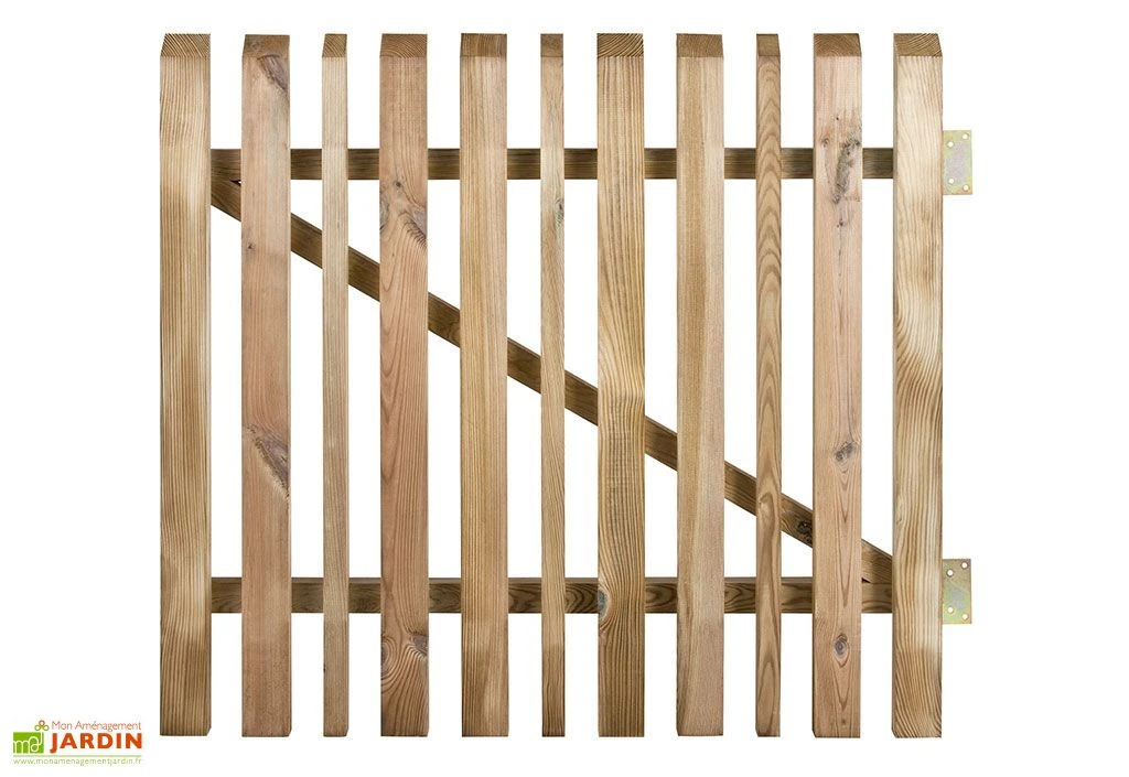 Portillon En Bois Traité Oblik 100x90cm (l,h) 1 Portillon En Bois Traité Oblik 100x90cm (l,h)