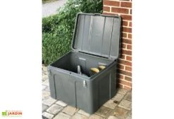 Coffre De Jardin Avec Grenouillères Cadenassables – 140 L 9 Coffre De Jardin Avec Grenouillères Cadenassables – 140 L -Abriet Mobilier Soldes Boutique coffre de jardin gris clair 2