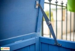 Coffre De Rangement En Bois Lasuré Bleu 127 X 55 Cm 7 Coffre De Rangement En Bois Lasuré Bleu 127 X 55 Cm -Abriet Mobilier Soldes Boutique coffre jardin bois lasure bleu 127 x 55 cm 1