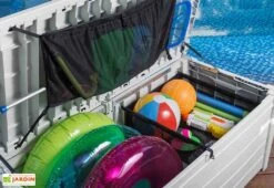 Coffre De Jardin Et Piscine Keter Blanc En Résine – Pool Box 455 L -Abriet Mobilier Soldes Boutique coffre jardin piscine keter resine blanc pool box 455l 1