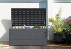 Coffre De Rangement Extérieur En Résine — 416 L 7 Coffre De Rangement Extérieur En Résine — 416 L -Abriet Mobilier Soldes Boutique coffre rangement 416l 03