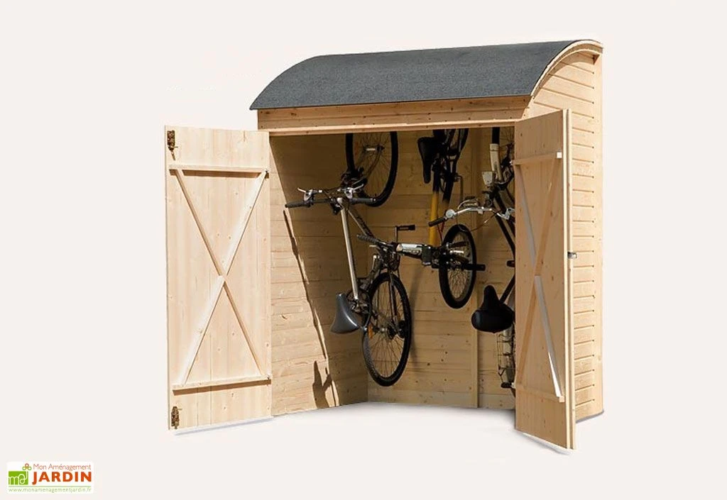 Coffre De Rangement Bois Pour Vélos 134x160 1 Coffre De Rangement Bois Pour Vélos 134x160