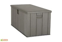Coffre De Rangement En Lifetime En PEHD Imitation Bois 570 L -Abriet Mobilier Soldes Boutique coffre rangement jardin lifetime pehd imitation bois 570l 1