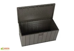 Coffre De Rangement En Lifetime En PEHD Imitation Bois 570 L -Abriet Mobilier Soldes Boutique coffre rangement jardin lifetime pehd imitation bois 570l 3