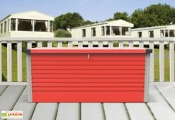 Coffre De Rangement Design En Métal PatioBox 135x78,5x72cm (4 Coloris) 9 Coffre De Rangement Design En Métal PatioBox 135x78,5x72cm (4 Coloris) -Abriet Mobilier Soldes Boutique coffre rangement jardin metal acier galvanise trimetals patiobox s 2