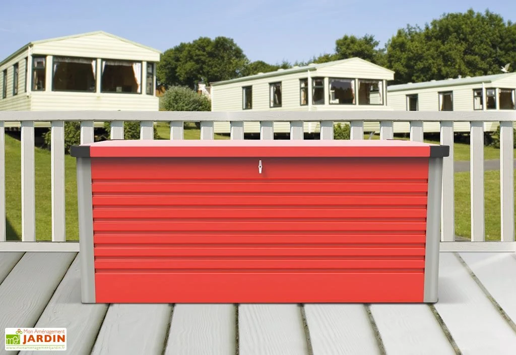 Coffre De Rangement Design En Métal PatioBox 135x78,5x72cm (4 Coloris) 4 Coffre De Rangement Design En Métal PatioBox 135x78,5x72cm (4 Coloris) – Image 4