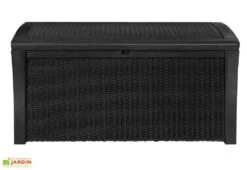 Coffre De Rangement Rio Anthracite 5 Coffre De Rangement Rio Anthracite -Abriet Mobilier Soldes Boutique coffre rangement jardin resine tressee rio anthracite 2