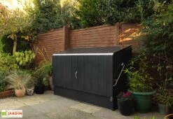 Coffre De Rangement Métal Storeguard Anthracite (196x89x113) 9 Coffre De Rangement Métal Storeguard Anthracite (196x89x113) -Abriet Mobilier Soldes Boutique coffre rangement metal trim 1